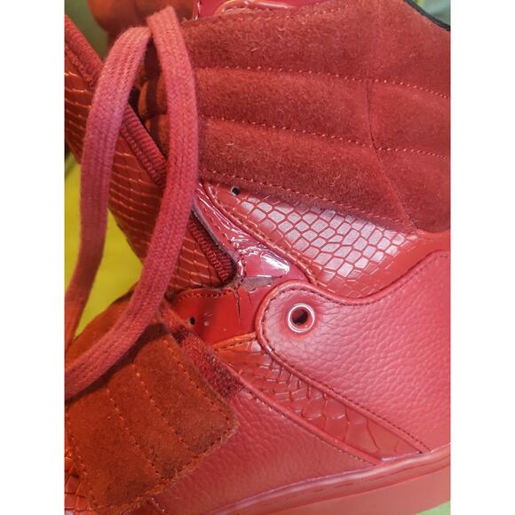 Radii Men's Blood Red Python High Top Athletic Sneakers - Picture 5 of 8
